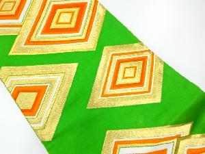 アンティーク　菱模様織出し袋帯（材料）